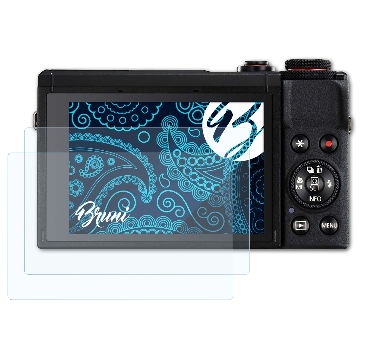 BRUNI 2x Basics-Clear Mark III) PowerShot X Canon Schutzfolie(für G7