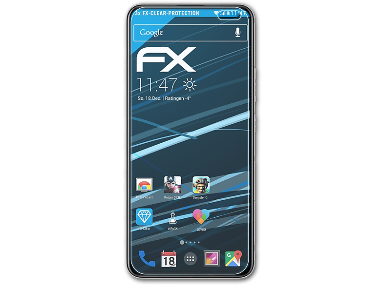 ATFOLIX 3x FX-Clear Displayschutz(für Vivo V19)