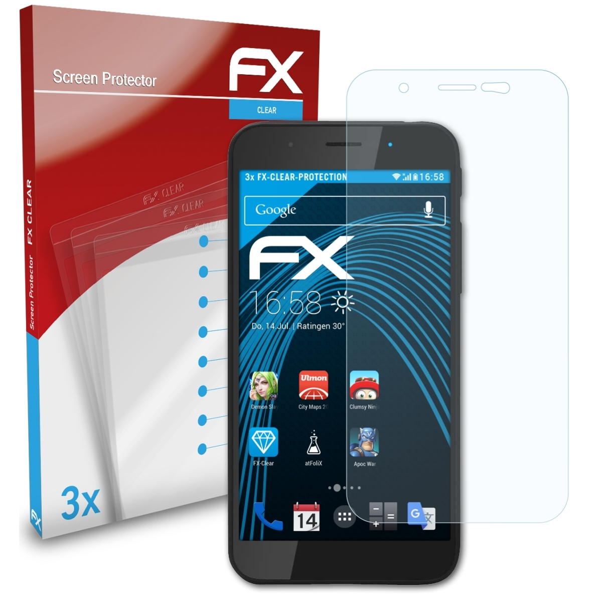 ATFOLIX Shift Displayschutz(für FX-Clear 5me) 3x