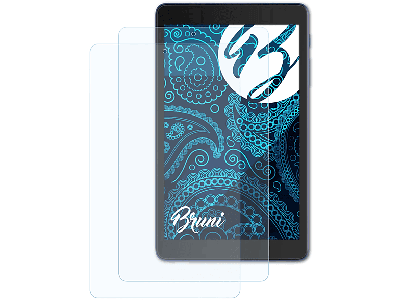BRUNI 2x Basics-Clear Schutzfolie(für Alcatel 3T 8)