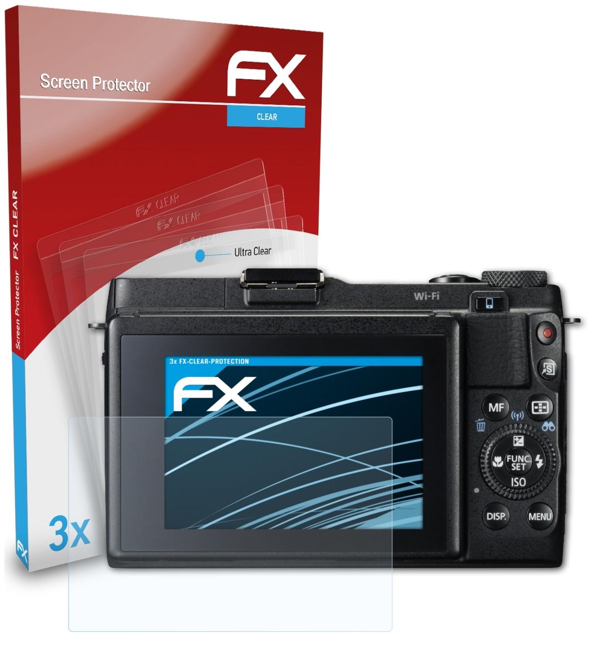 II) 3x PowerShot Displayschutz(für G1 Canon ATFOLIX Mark FX-Clear X