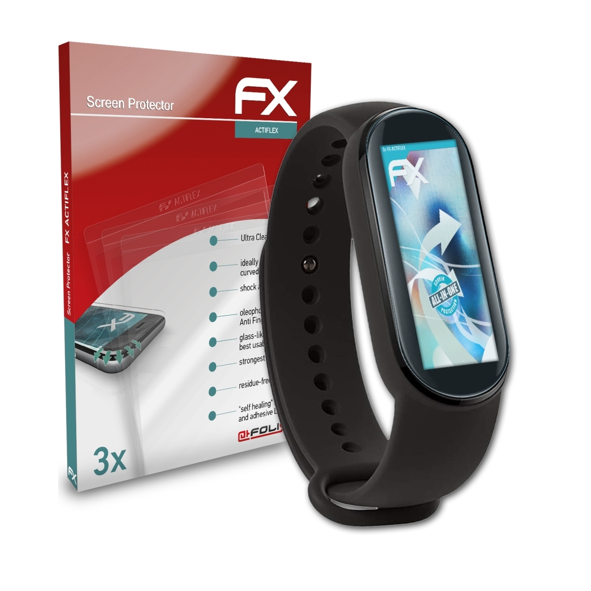 Band FX-ActiFleX Mi ATFOLIX 3x Xiaomi Displayschutz(für 5)