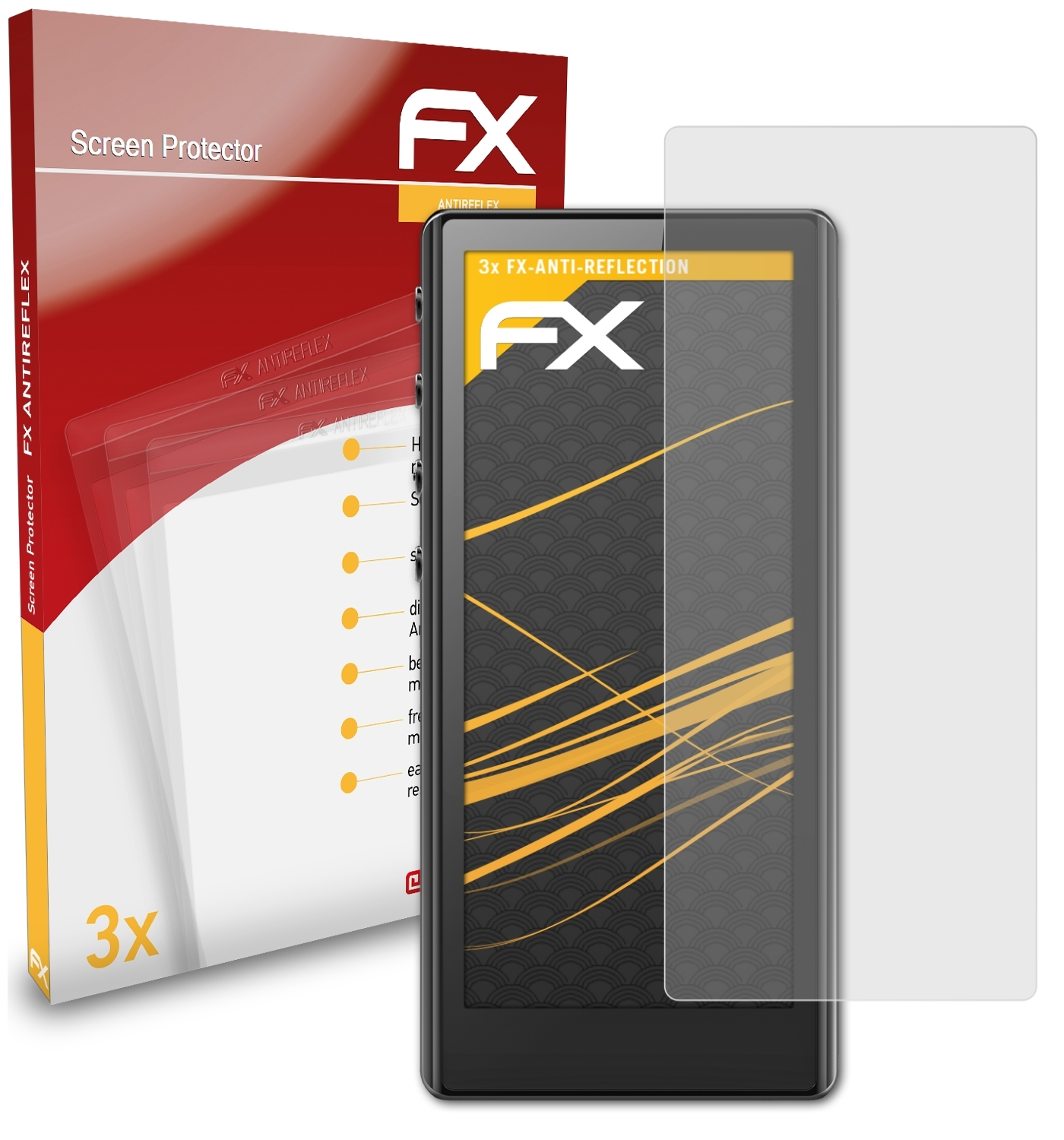 FX-Antireflex Displayschutz(für Pro) ATFOLIX M3 FiiO 3x