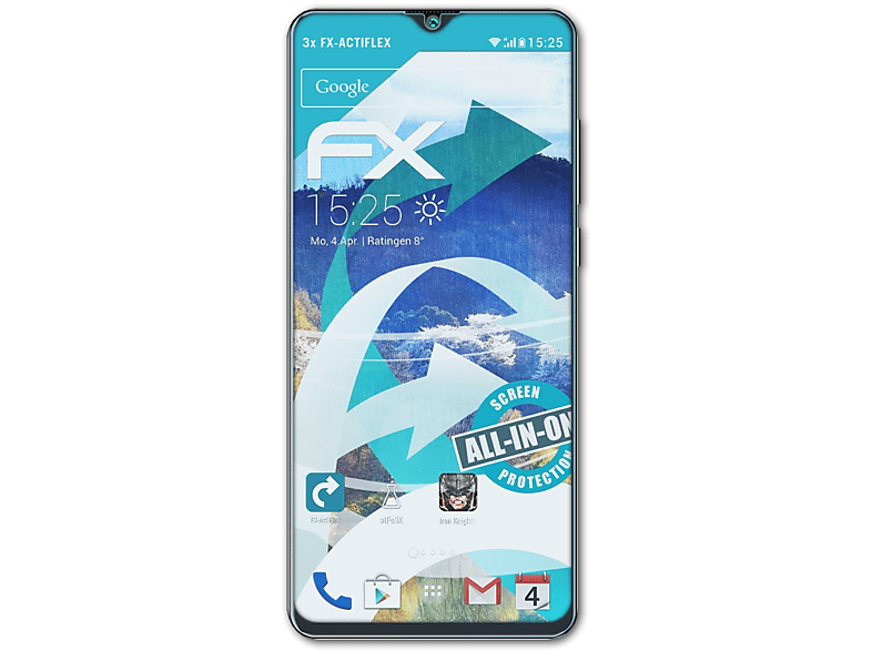 20) Cubot FX-ActiFleX Note 3x Displayschutz(für ATFOLIX