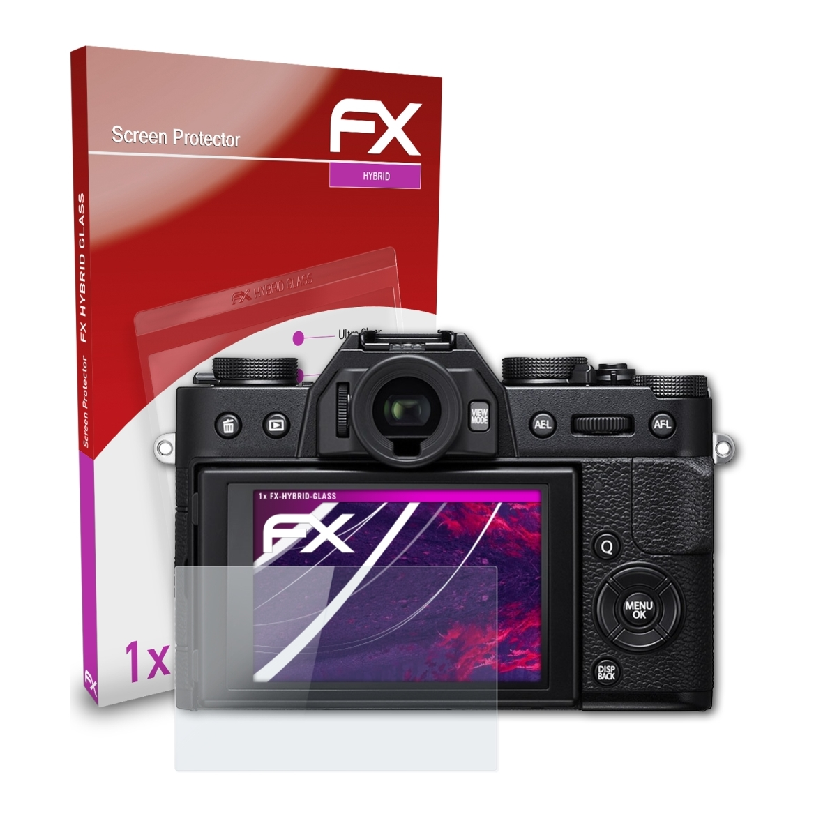 Fujifilm X-T20) ATFOLIX FX-Hybrid-Glass Schutzglas(für