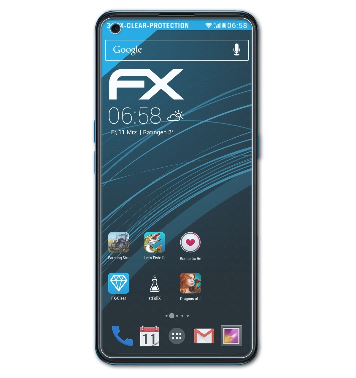 Lite) X3 Oppo Displayschutz(für ATFOLIX FX-Clear 3x Find