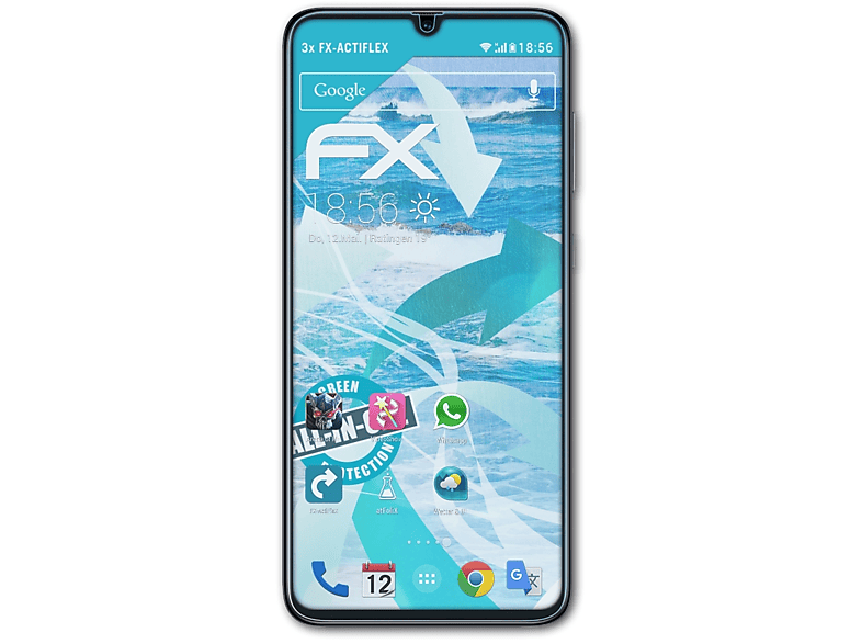(2019)) Displayschutz(für ATFOLIX Samsung A70 FX-ActiFleX 3x Galaxy