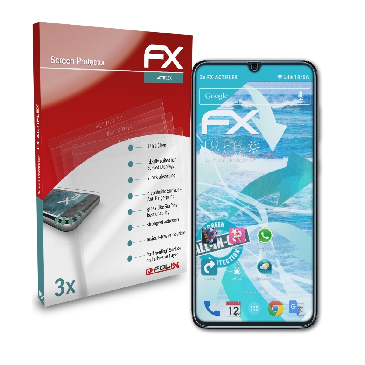 Displayschutz(für FX-ActiFleX Galaxy 3x A70 (2019)) Samsung ATFOLIX
