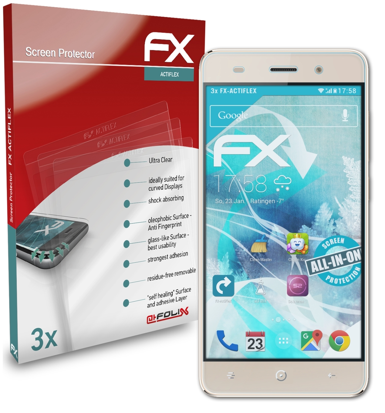 ATFOLIX 3x FX-ActiFleX Displayschutz(für L56) Haier Leisure