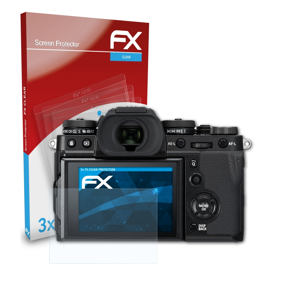 ATFOLIX 3x Displayschutz(für FX-Clear Fujifilm X-T3)