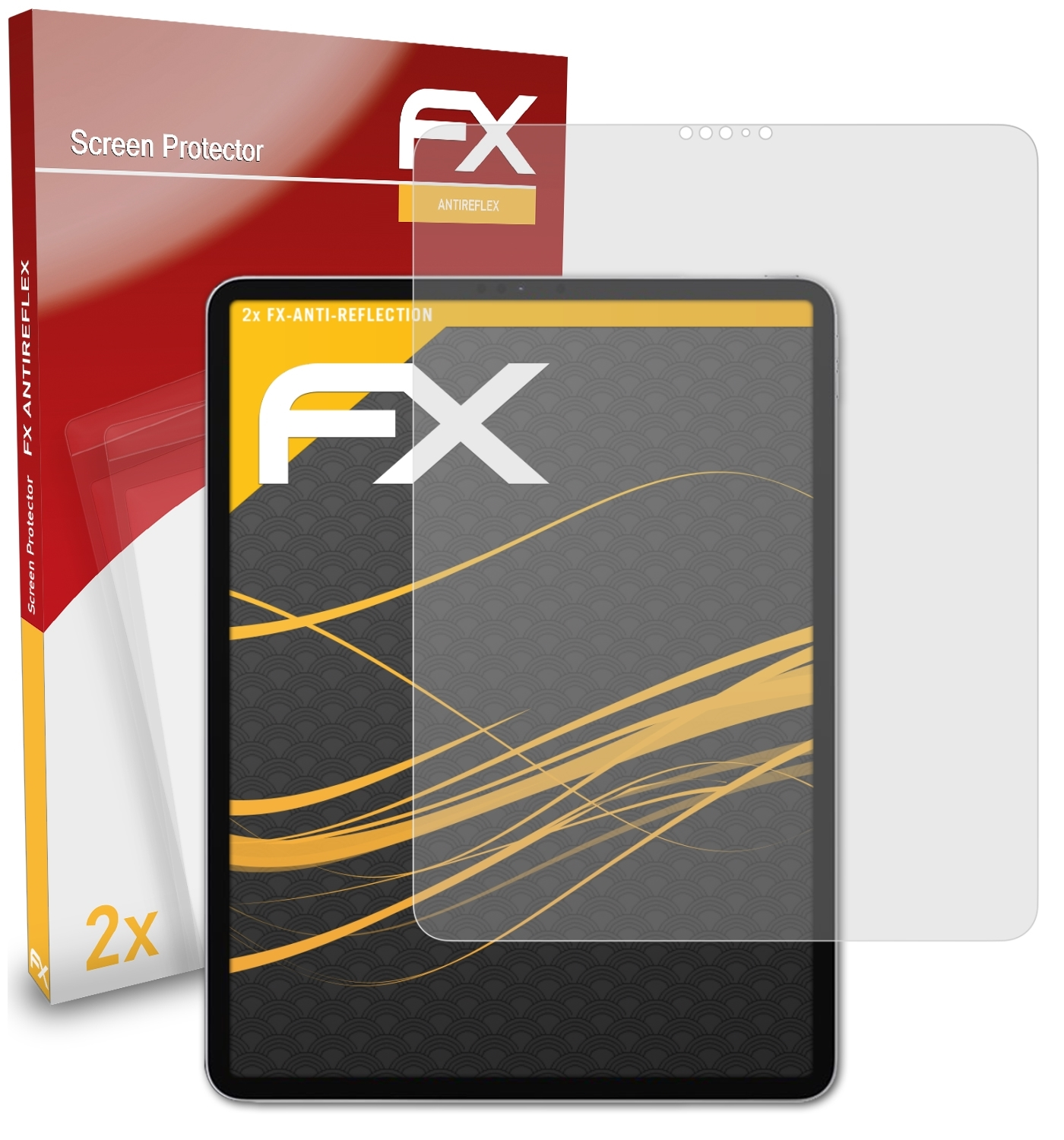 (2021)) ATFOLIX 12,9 iPad Pro 2x Apple Displayschutz(für FX-Antireflex