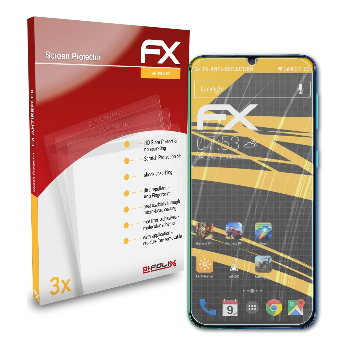 Samsung Galaxy 3x M31) ATFOLIX Displayschutz(für FX-Antireflex