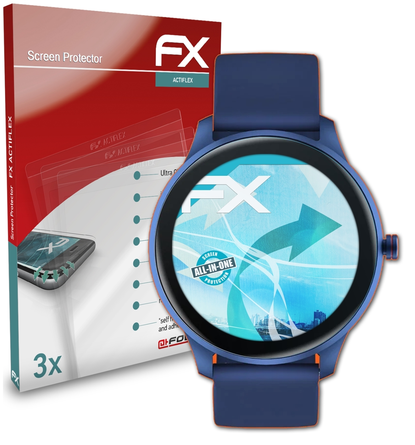 Displayschutz(für 3x ATFOLIX Cubot N1) FX-ActiFleX