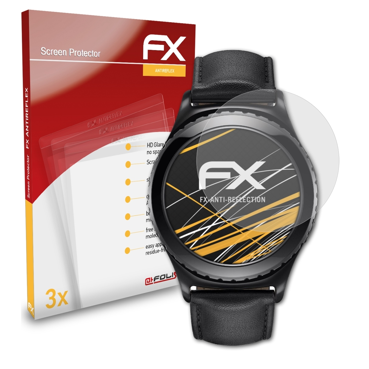 Samsung ATFOLIX Gear 3x S2) FX-Antireflex Displayschutz(für