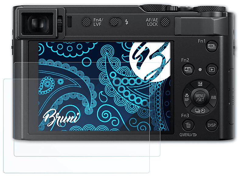 BRUNI 2x Basics-Clear Lumix Panasonic Schutzfolie(für DC-TZ220)