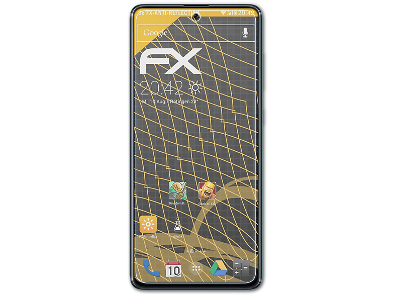 A71) Samsung Galaxy FX-Antireflex ATFOLIX Displayschutz(für 3x