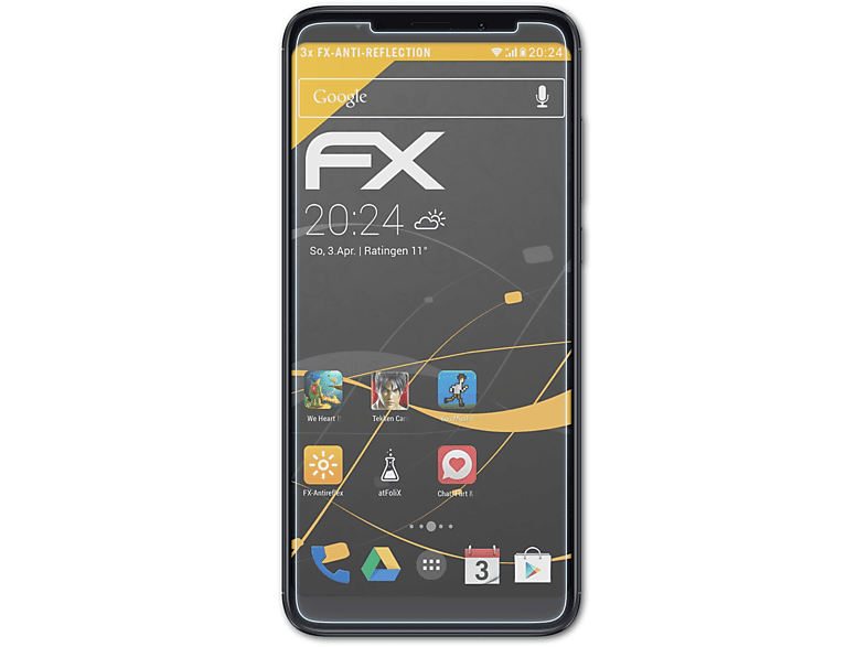 ATFOLIX 3x FX-Antireflex Displayschutz(für Xiaomi Redmi Note 5)