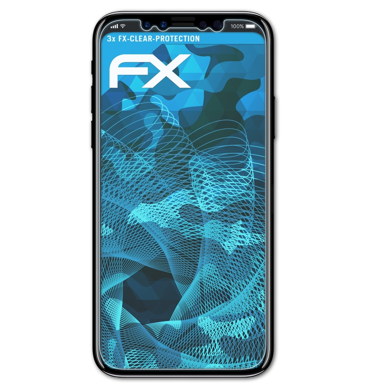 ATFOLIX 3x FX-Clear (Front)) Apple Displayschutz(für iPhone X