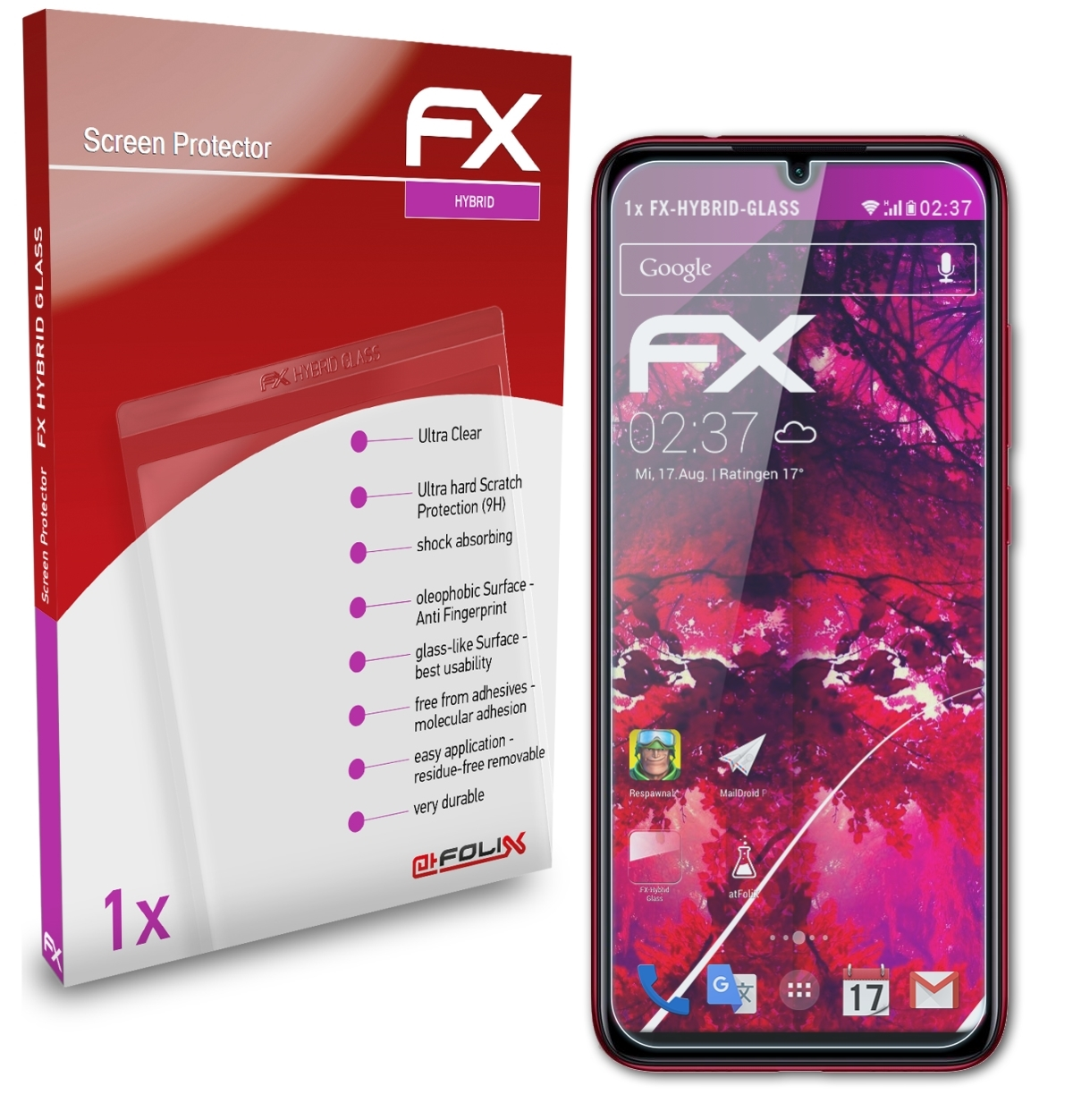 ATFOLIX FX-Hybrid-Glass Note Schutzglas(für Redmi 7) Xiaomi