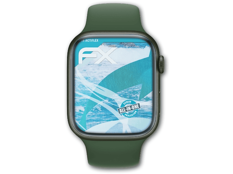 ATFOLIX 3x FX-ActiFleX Displayschutz(für 7)) Apple 45 Watch mm (Series