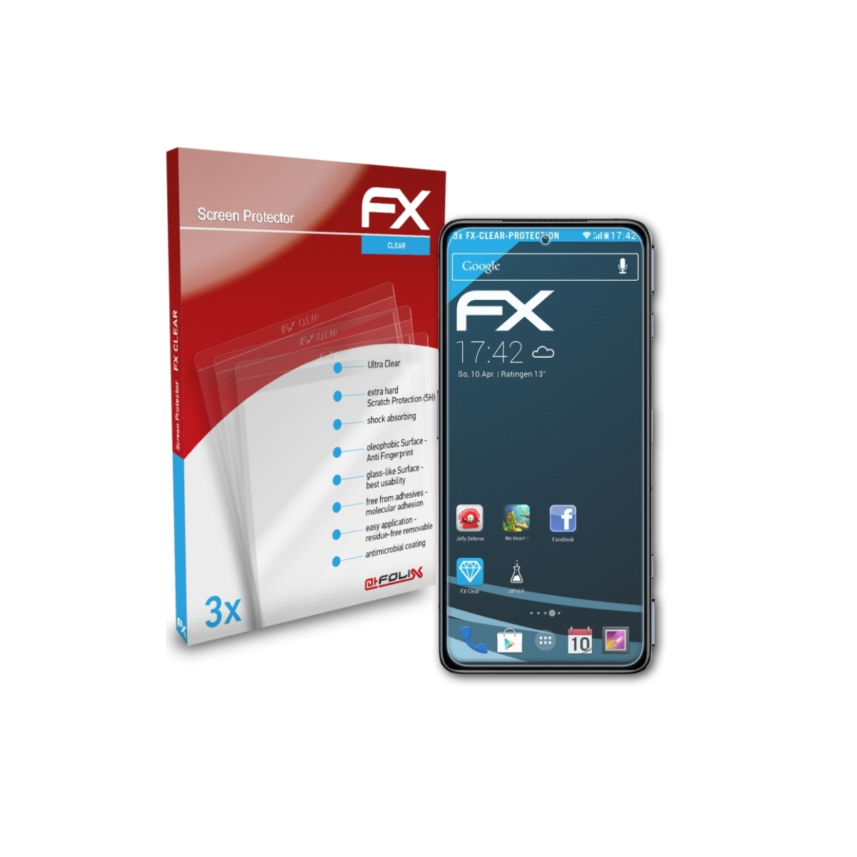 FX-Clear Xiaomi Black Displayschutz(für Pro) 3x ATFOLIX Shark 4S