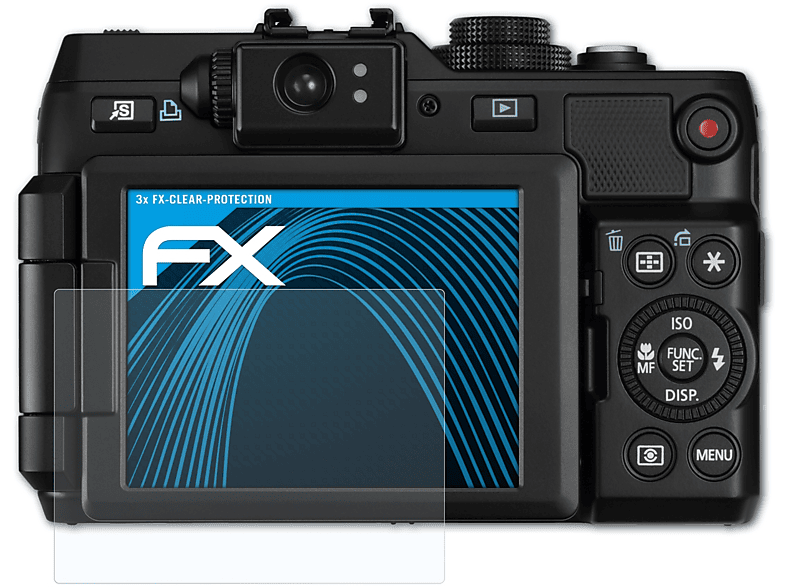 G1 PowerShot Displayschutz(für X) FX-Clear 3x ATFOLIX Canon