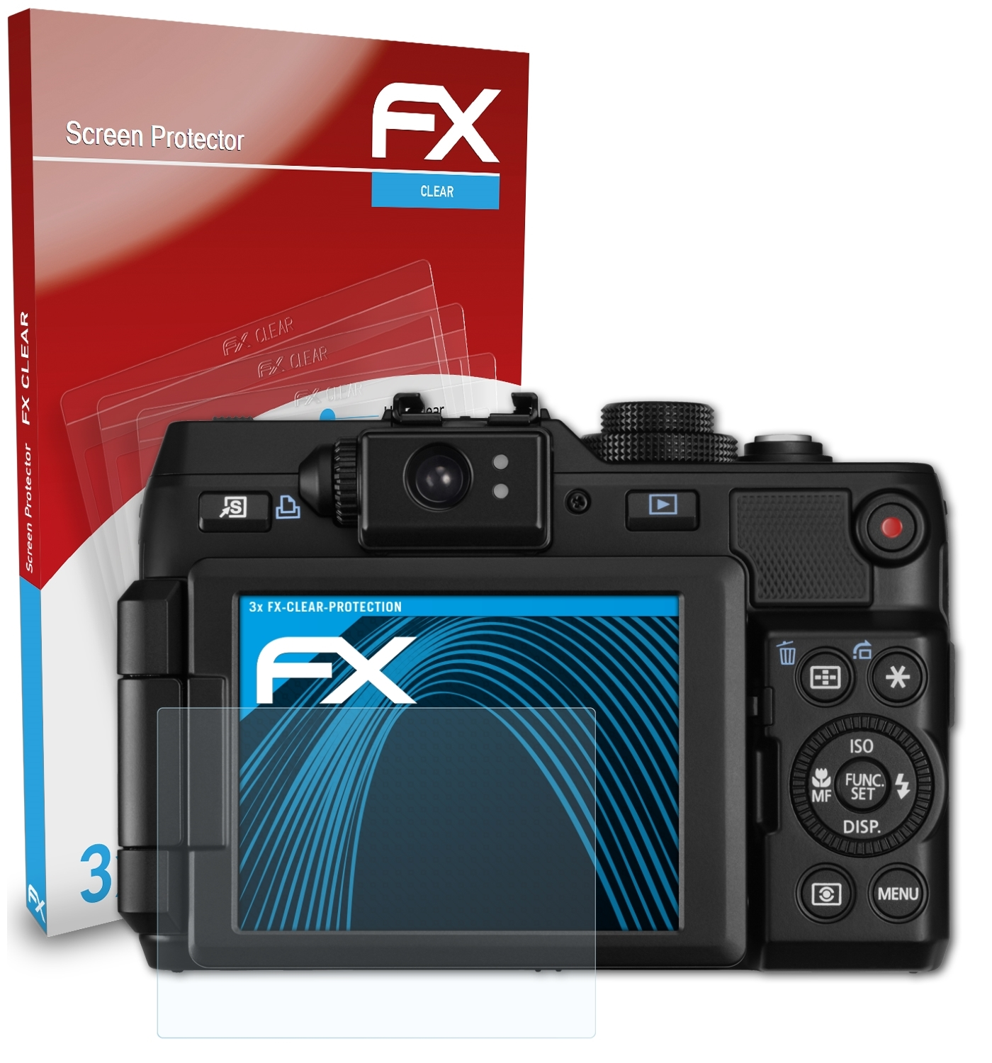 ATFOLIX 3x FX-Clear Displayschutz(für Canon PowerShot X) G1