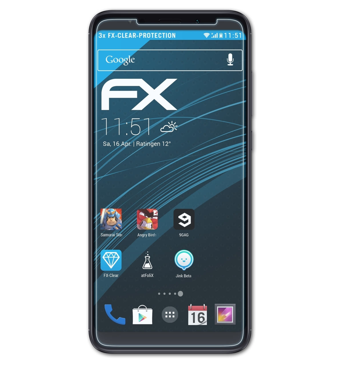 ATFOLIX 3x FX-Clear Note 5) Xiaomi Redmi Displayschutz(für