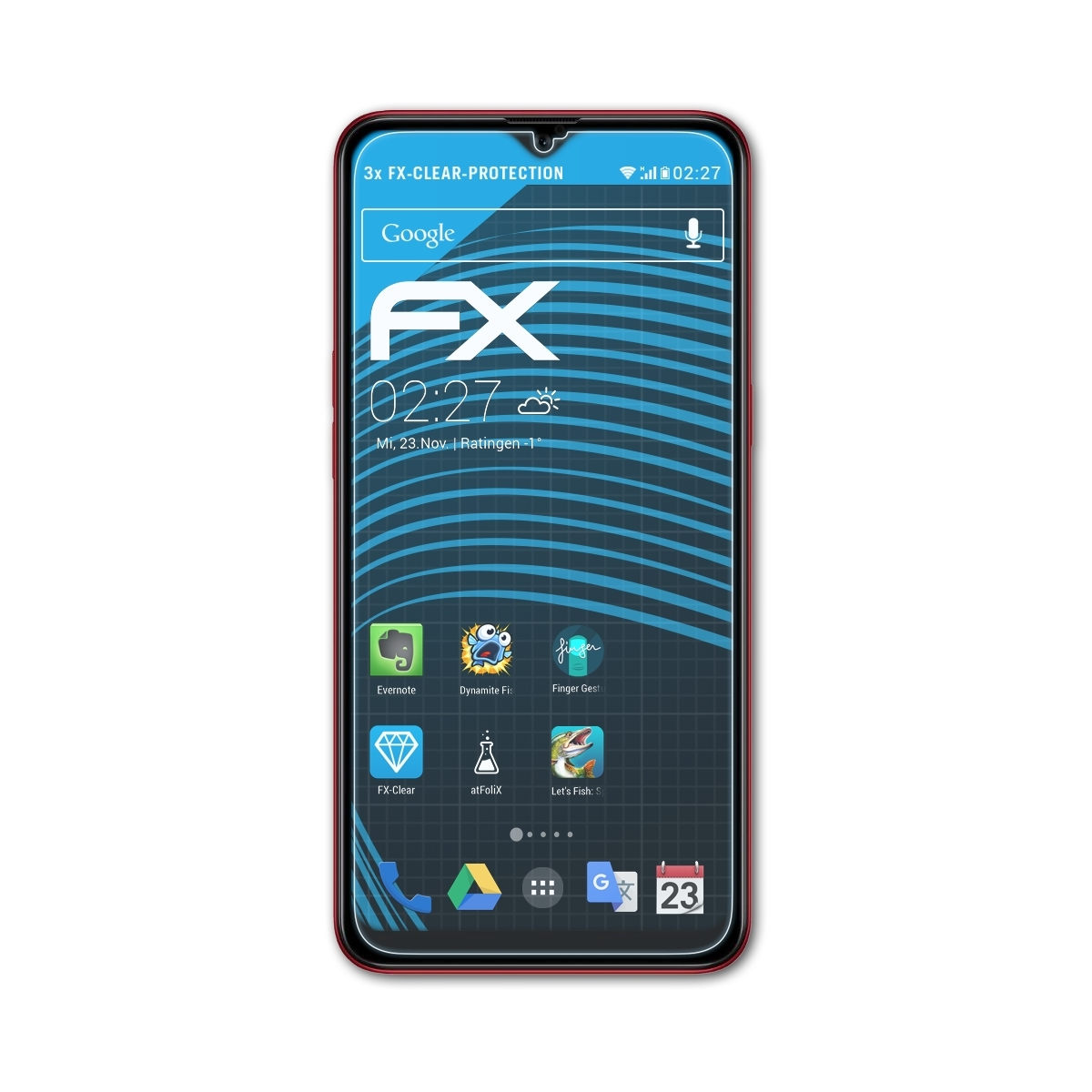 ATFOLIX 3x FX-Clear Displayschutz(für Samsung A10s) Galaxy