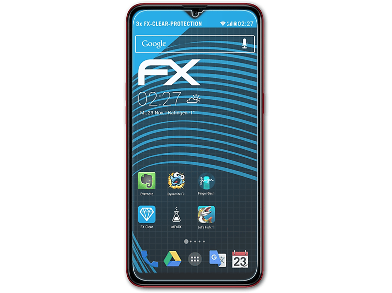 ATFOLIX 3x FX-Clear Displayschutz(für Samsung Galaxy A10s)
