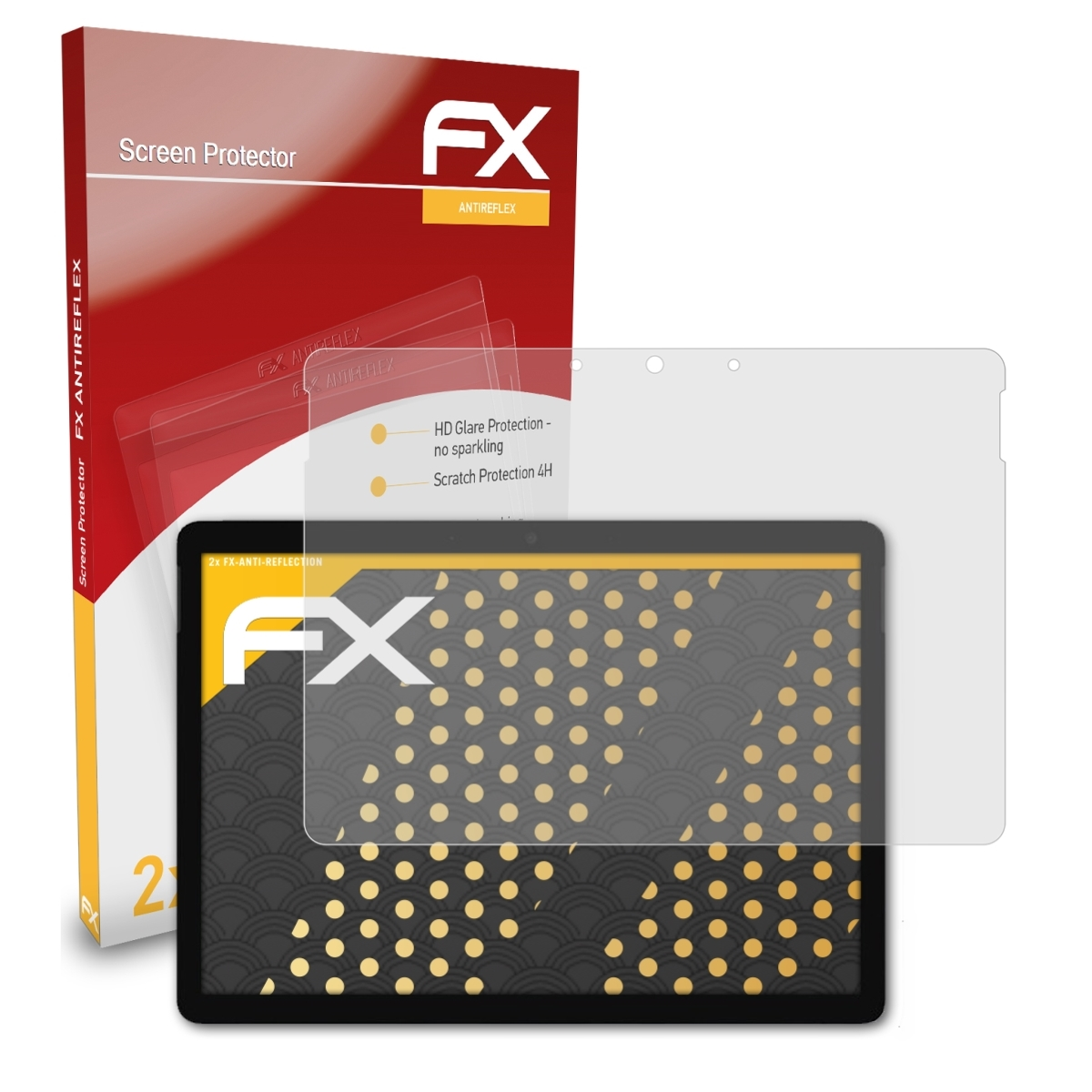 ATFOLIX 2x FX-Antireflex Displayschutz(für Microsoft Surface 2) Go