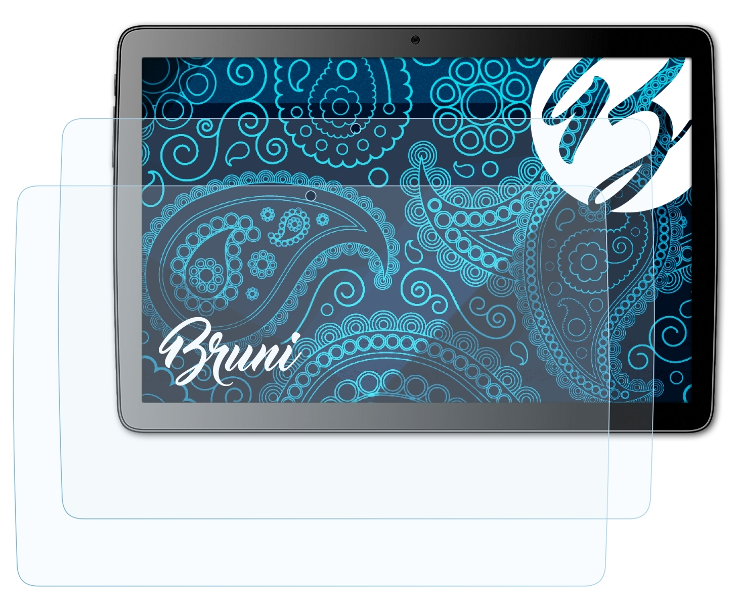 BRUNI 2x Basics-Clear Schutzfolie(für TechniPad 10G-HD) Technisat