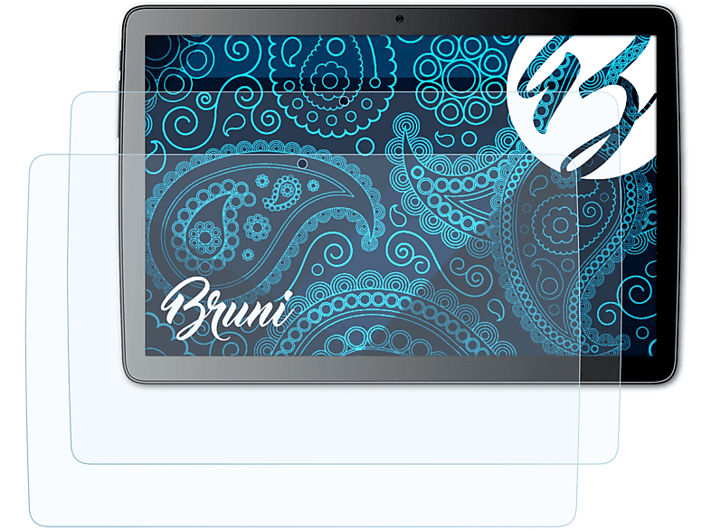 BRUNI 2x Basics-Clear Schutzfolie(für Technisat 10G-HD) TechniPad