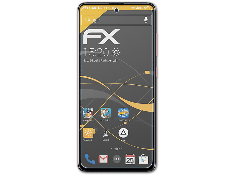 ATFOLIX 3x FX-Antireflex Displayschutz(für Samsung Galaxy A51)