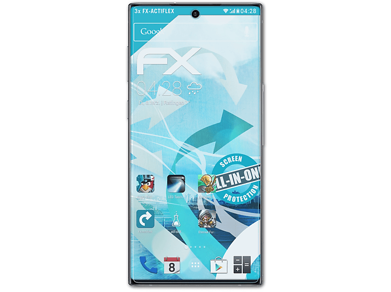 ATFOLIX 3x FX-ActiFleX Displayschutz(für Samsung Galaxy Note 10 (Casefit))