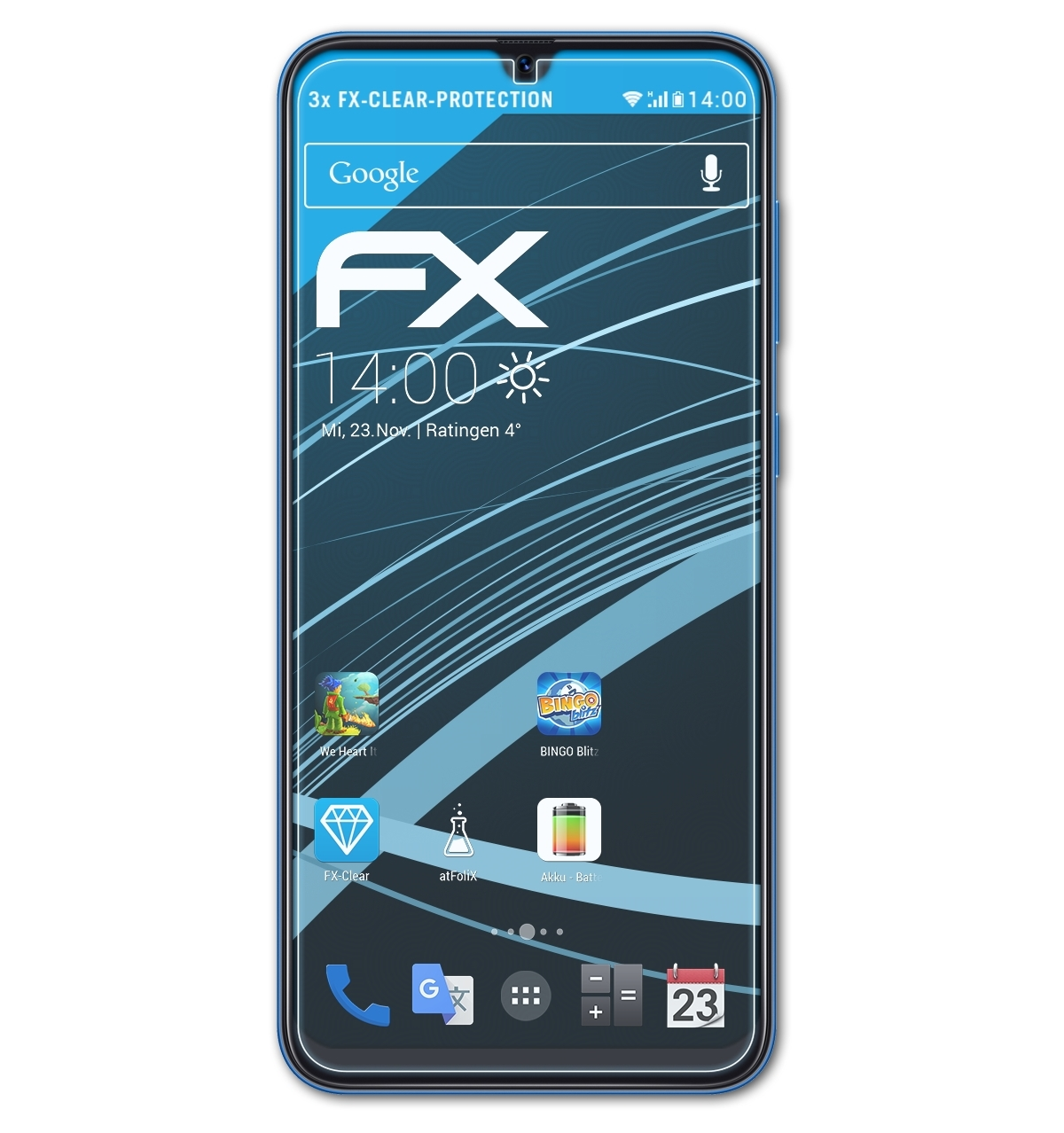 A50 (2019)) Displayschutz(für Samsung 3x FX-Clear Galaxy ATFOLIX