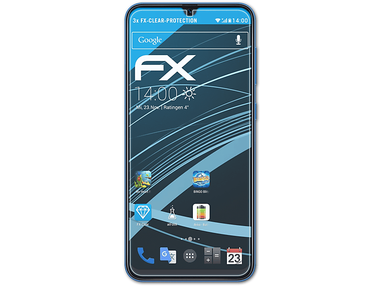 ATFOLIX 3x Samsung A50 (2019)) Galaxy Displayschutz(für FX-Clear