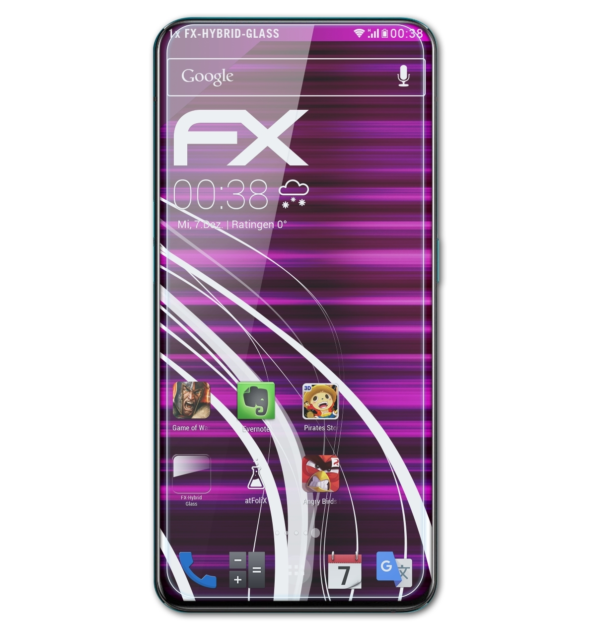 ATFOLIX Oppo Zoom) 10x FX-Hybrid-Glass Reno Schutzglas(für