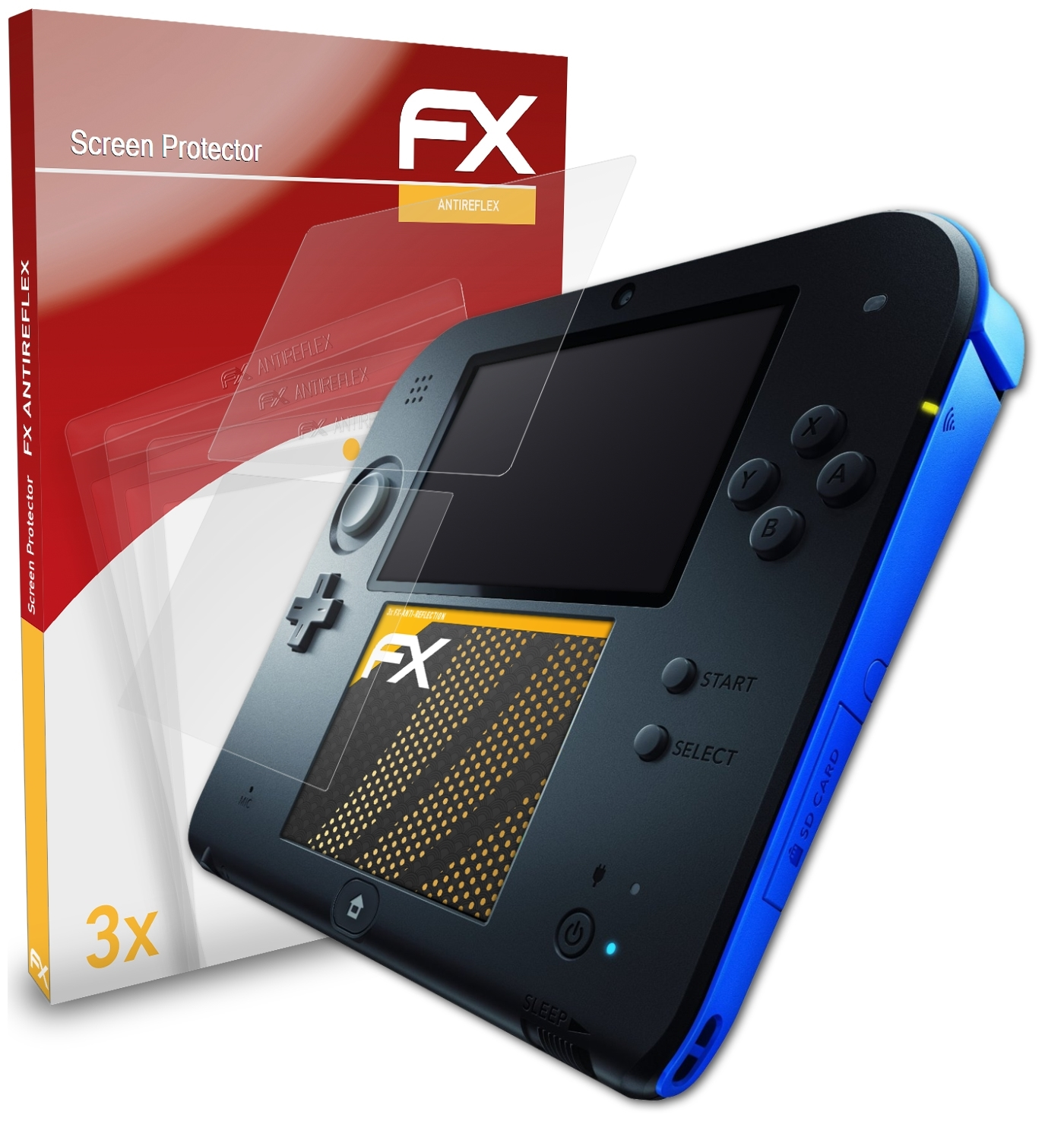 FX-Antireflex Nintendo Displayschutz(für 2DS) ATFOLIX 3x