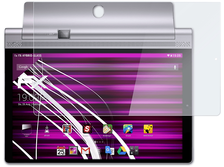 Schutzglas(für Pro Lenovo Yoga ATFOLIX Tab 10) FX-Hybrid-Glass 3