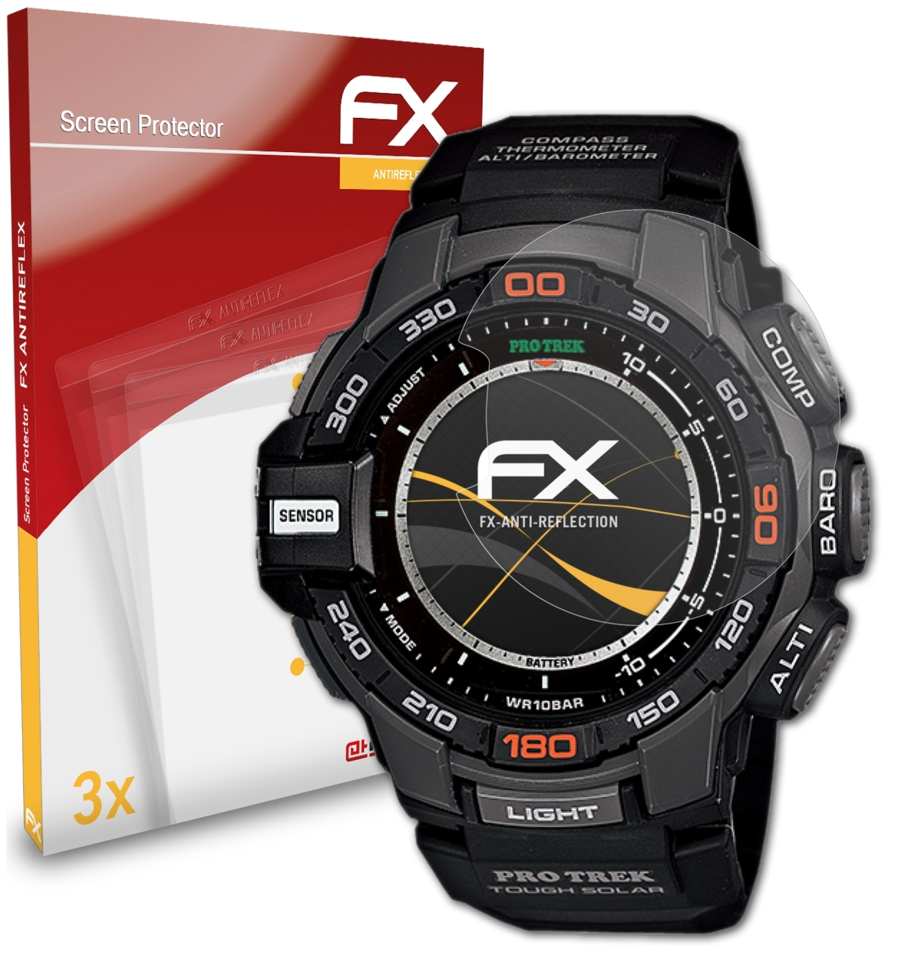 Displayschutz(für ATFOLIX PRG-270-1ER) Casio FX-Antireflex 3x