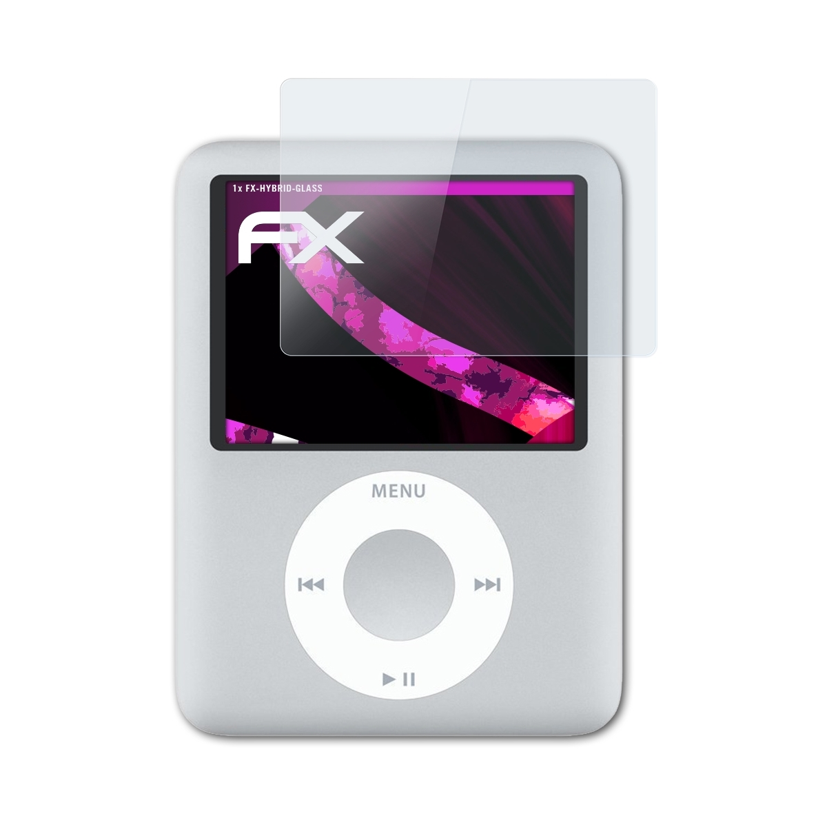 nano iPod ATFOLIX 3G) Schutzglas(für Apple FX-Hybrid-Glass