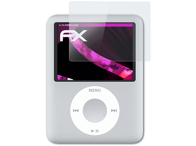 nano iPod ATFOLIX 3G) Schutzglas(für Apple FX-Hybrid-Glass