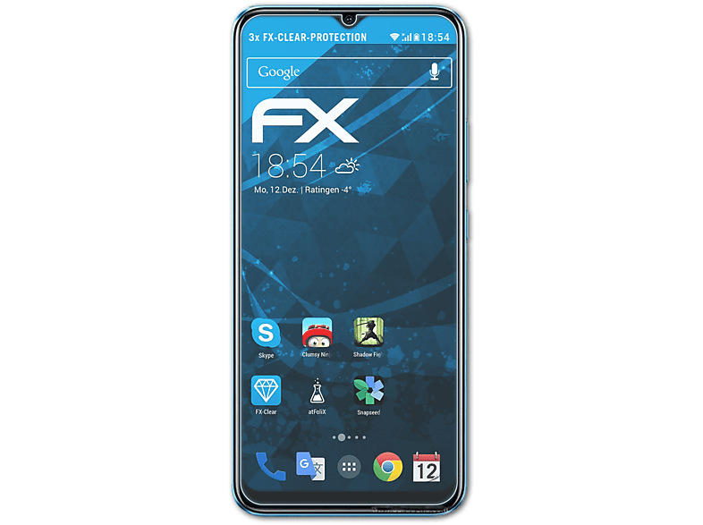 3x Realme FX-Clear Displayschutz(für ATFOLIX C20)