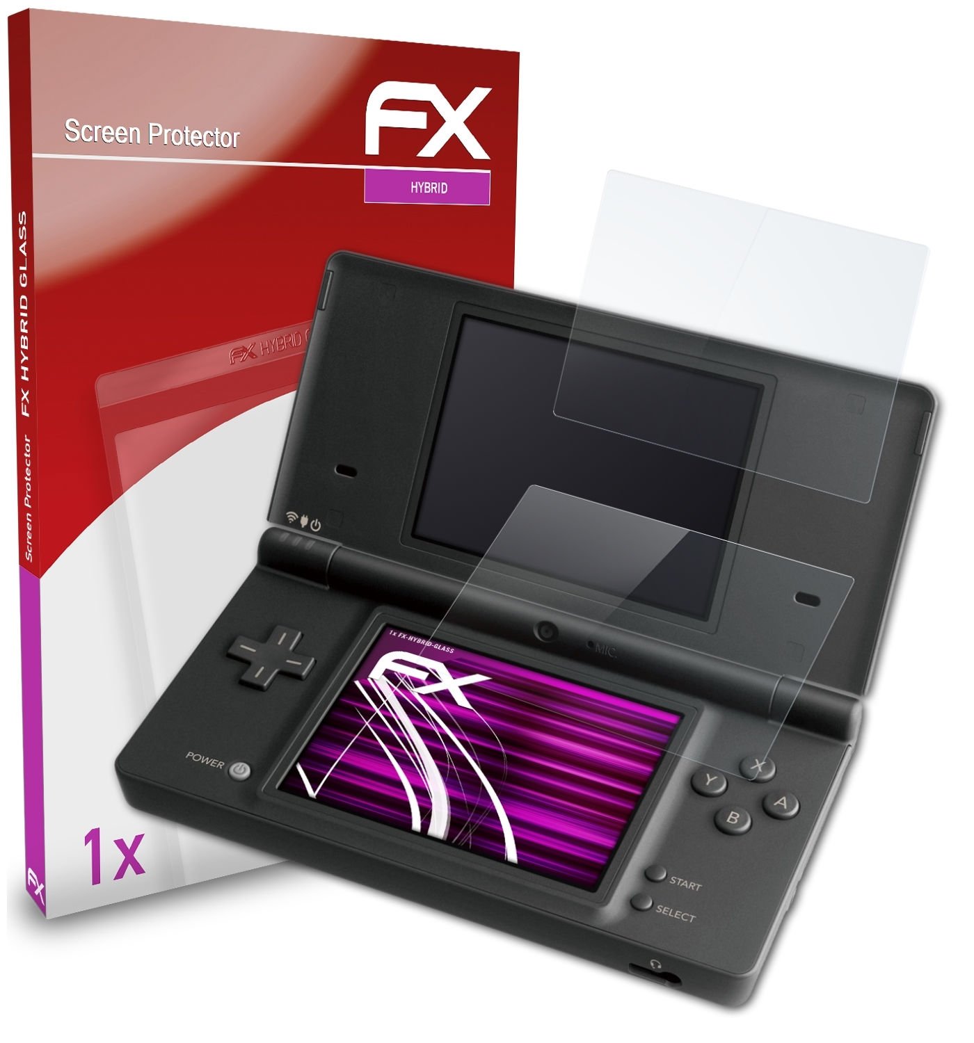 ATFOLIX FX-Hybrid-Glass Schutzglas(für Nintendo DSi)