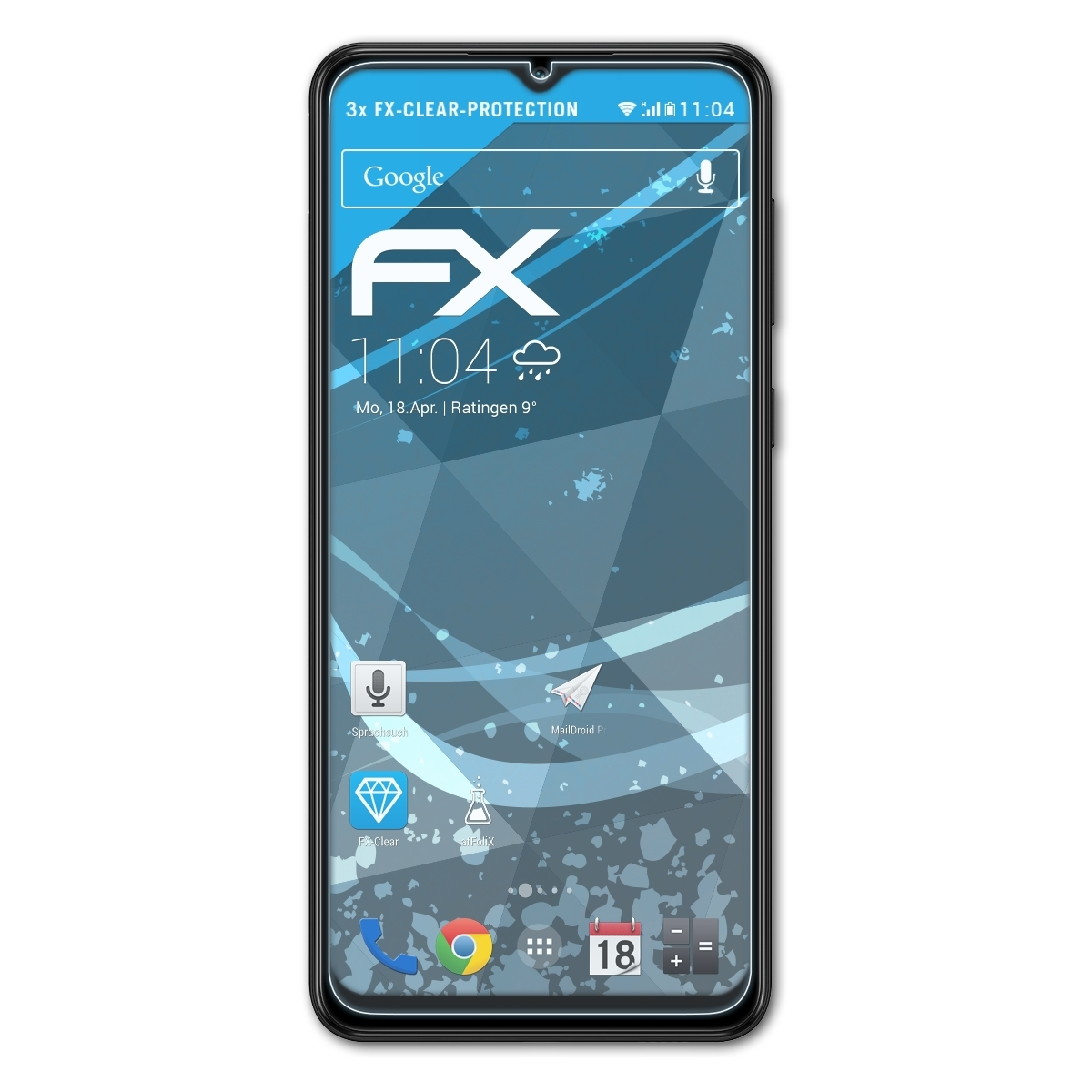 Displayschutz(für ATFOLIX Samsung FX-Clear 3x Galaxy A02)