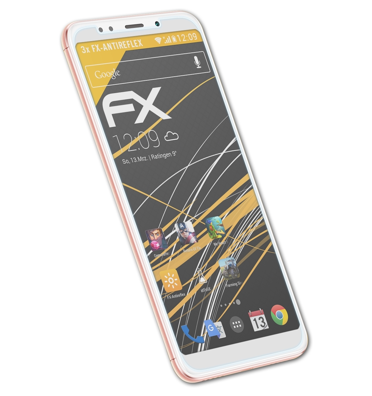 ATFOLIX 3x FX-Antireflex Xiaomi Redmi 5 Plus) Displayschutz(für