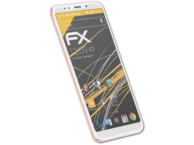 ATFOLIX 3x FX-Antireflex Xiaomi Displayschutz(für Redmi Plus) 5