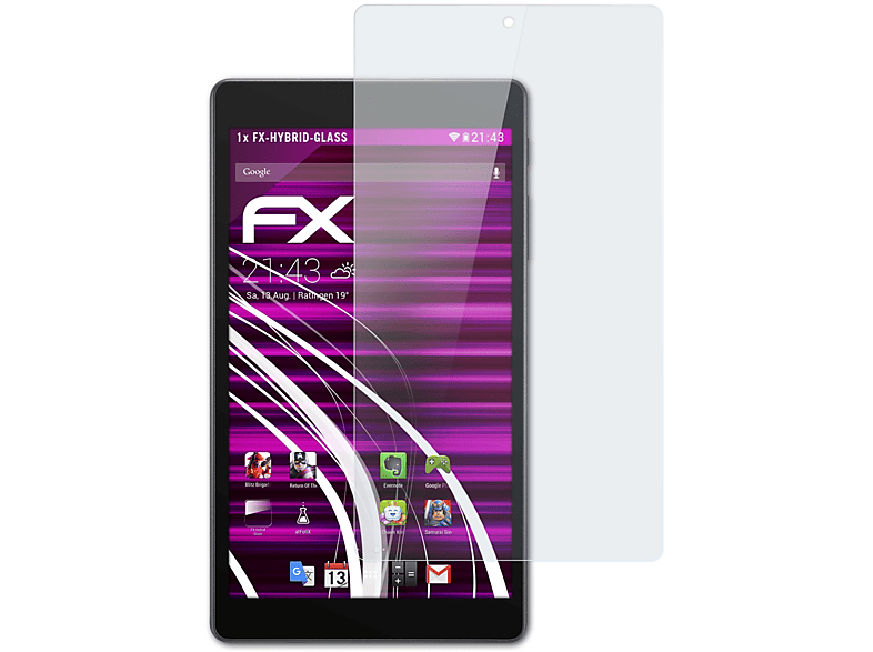 ATFOLIX FX-Hybrid-Glass Schutzglas(für Alcatel 4 One Touch Pixi (7))