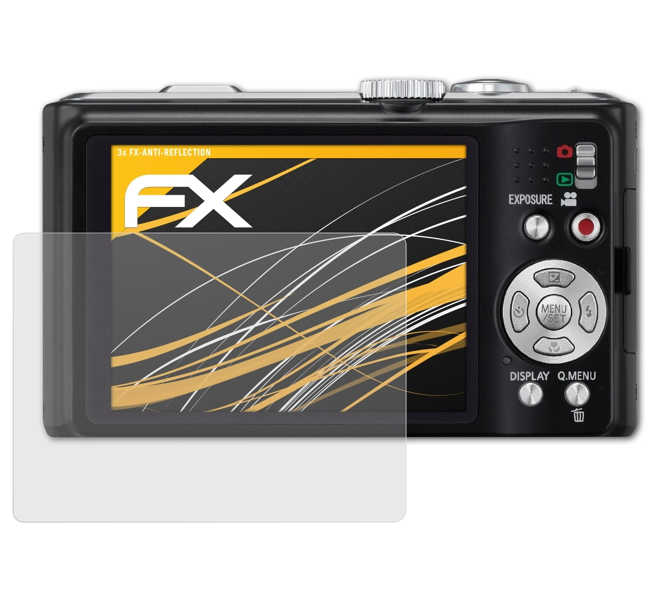 Panasonic ATFOLIX DMC-TZ10) FX-Antireflex Displayschutz(für 3x Lumix
